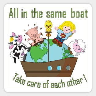 All in the same boat! All in the same boat! Sticker